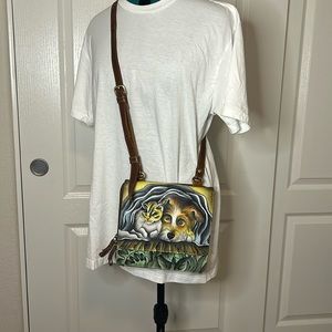 Sharif Hand Painter Adjustable Crossbody Dog/ Cat Purse